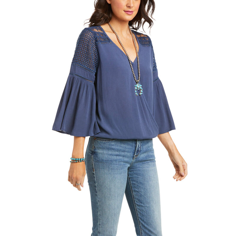 Ariat T-Shirts Damen - Brunchin Blau ( NGIFL-2813 )